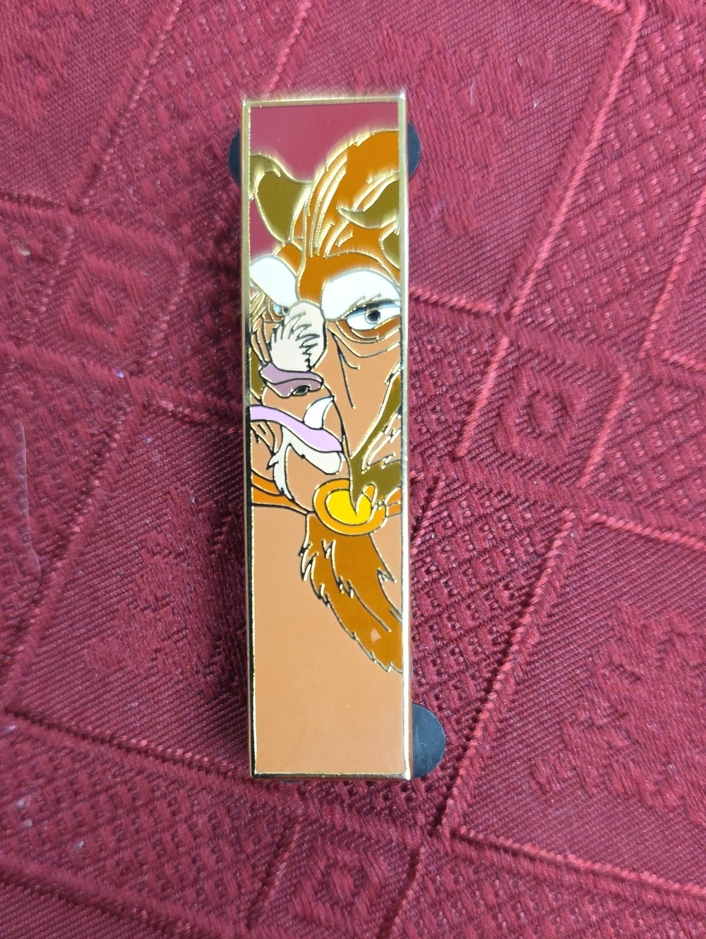 Disney Beast Enamel Pin - Brown, Gold, Pink, White